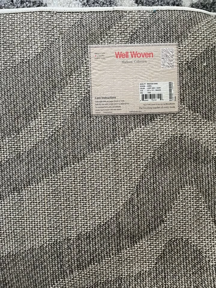 Zebra Shag Rug, 5'3" x 7'3" - photo 3