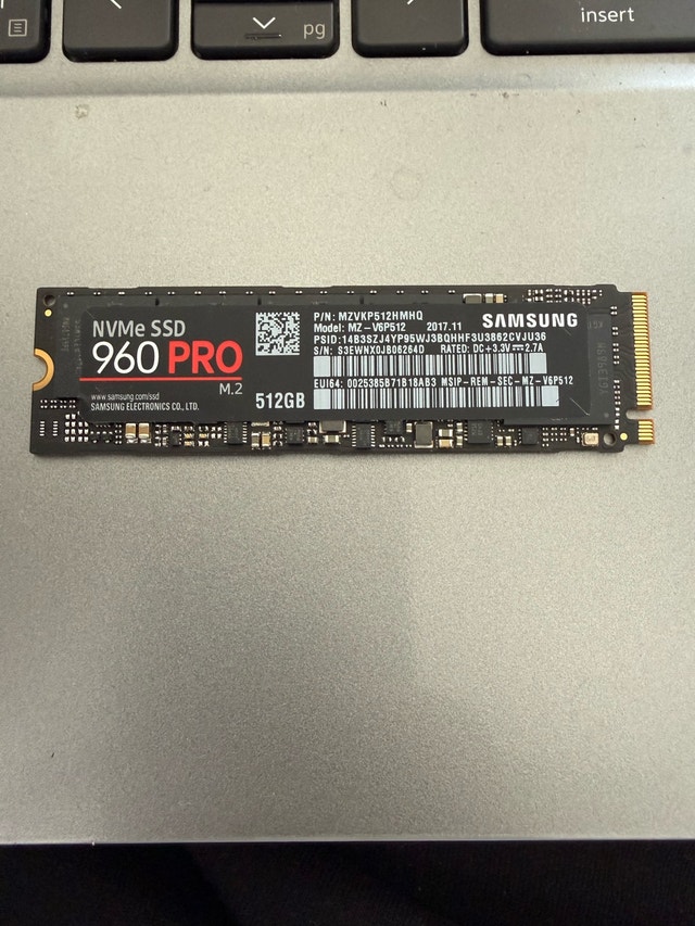 Samsung 960 Pro 512GB SSD