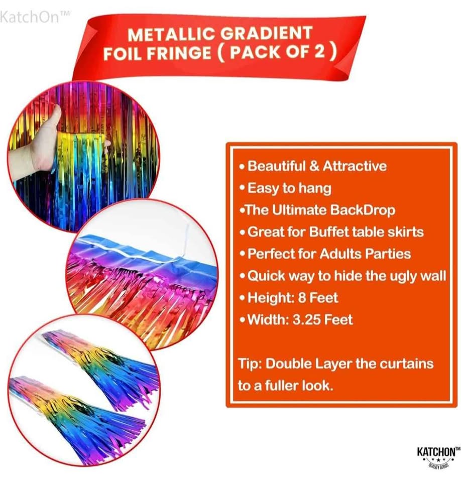 Metallic Gradient Fringe 2pcs Per Pack - photo 4