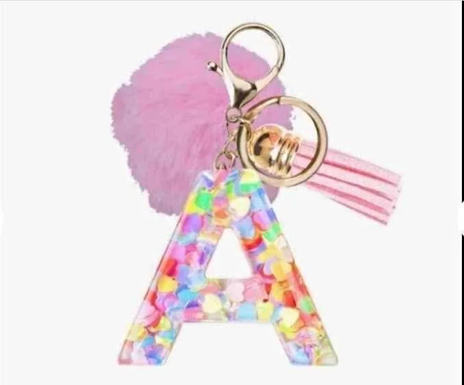 Initial Letter Keychain Initial Keychains for Women... thumbnail