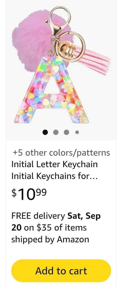 Initial Letter Keychain Initial Keychains for Women... - photo 2