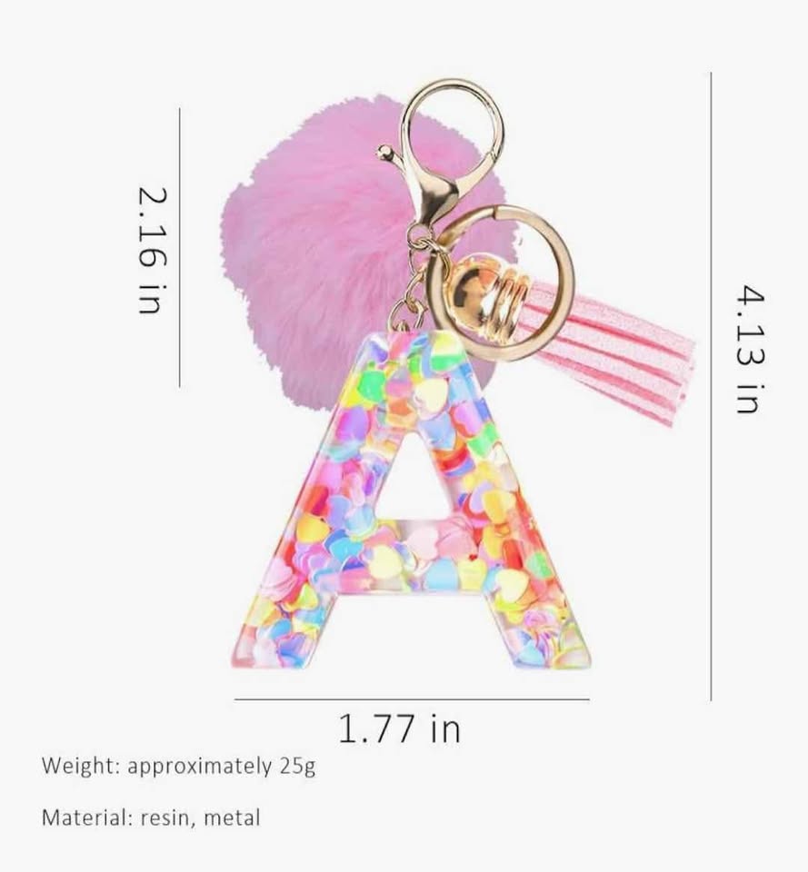 Initial Letter Keychain Initial Keychains for Women... - photo 4