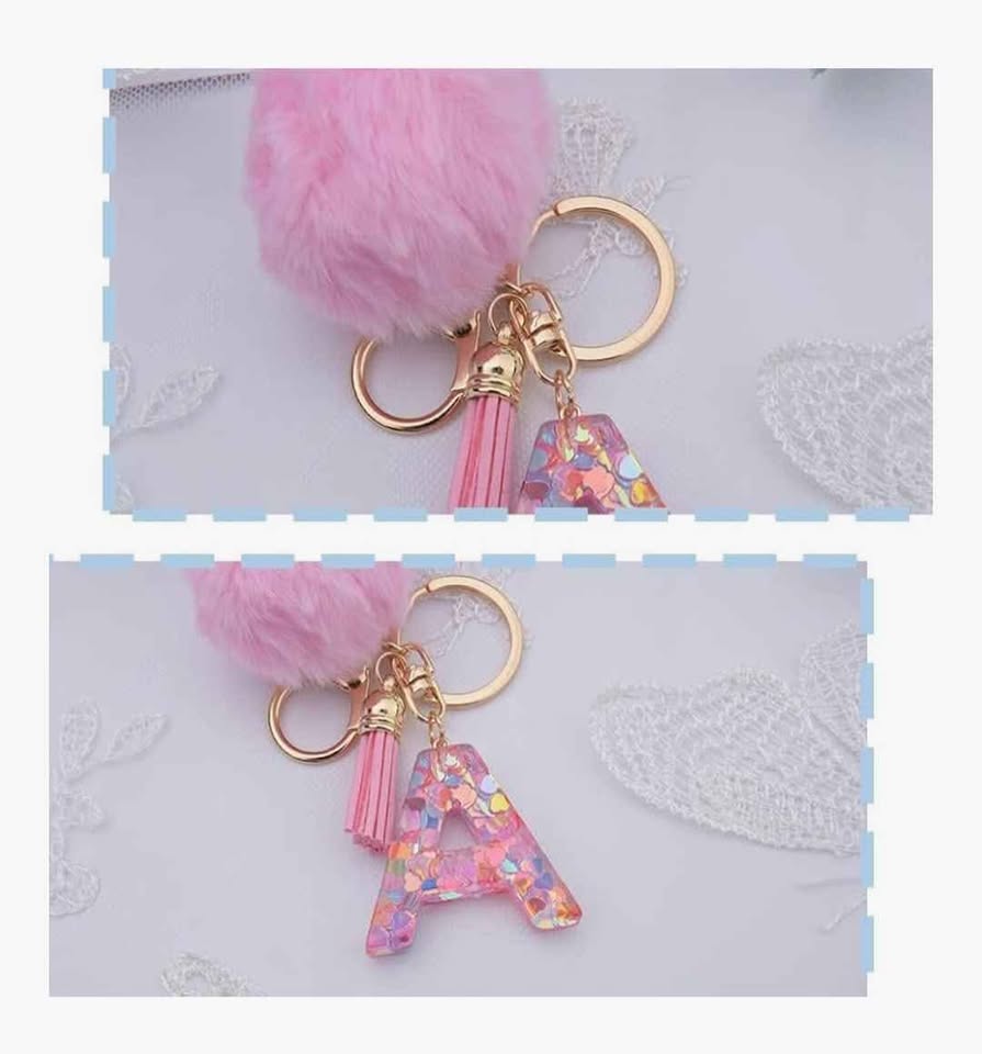 Initial Letter Keychain Initial Keychains for Women... - photo 5