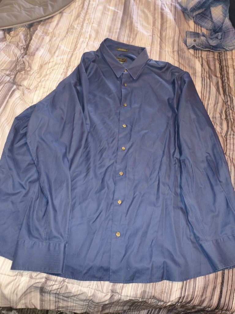 Eddie Bauer Blue Button-Down Shirt - 4XL - photo 2