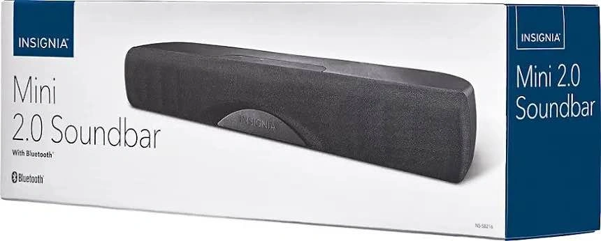 INSIGNIA Mini Soundbar w/ Bluetooth (NS-SB216) - Power, Remote,