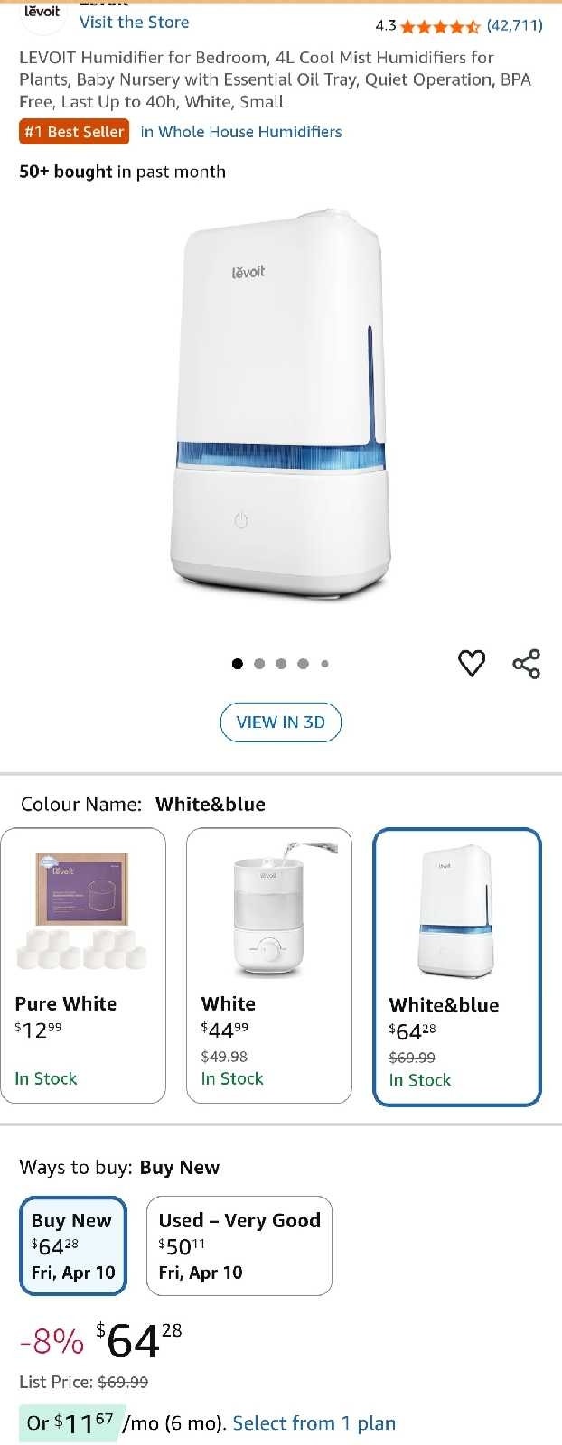OFF SEASON FIRE SALE Levoit Humidifier - photo 2