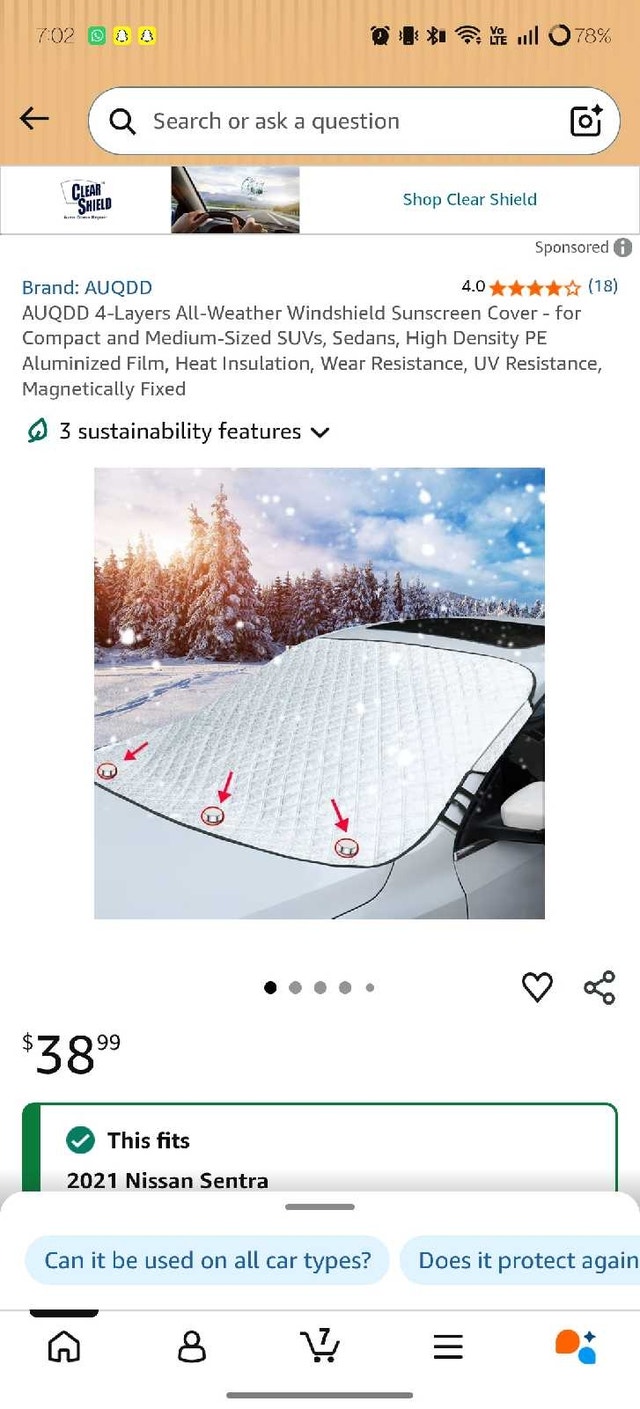 Car windshield cover, protect from the Elements