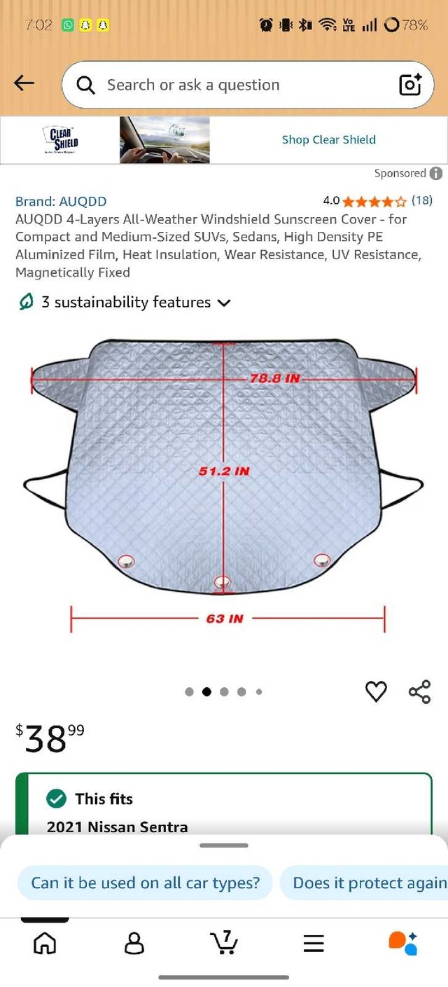 Car windshield cover, protect from the Elements - photo 2