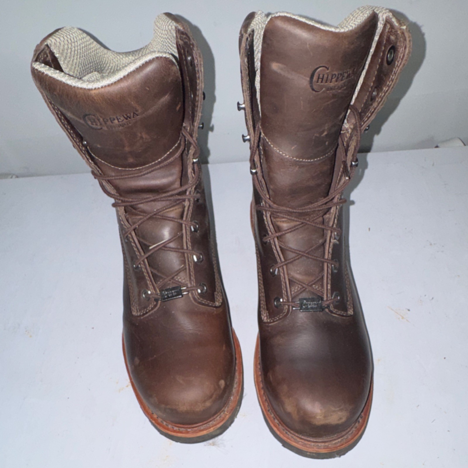 Chippewa 79211 Men's Brown Leather Work Boots EH Size 11.5 EE