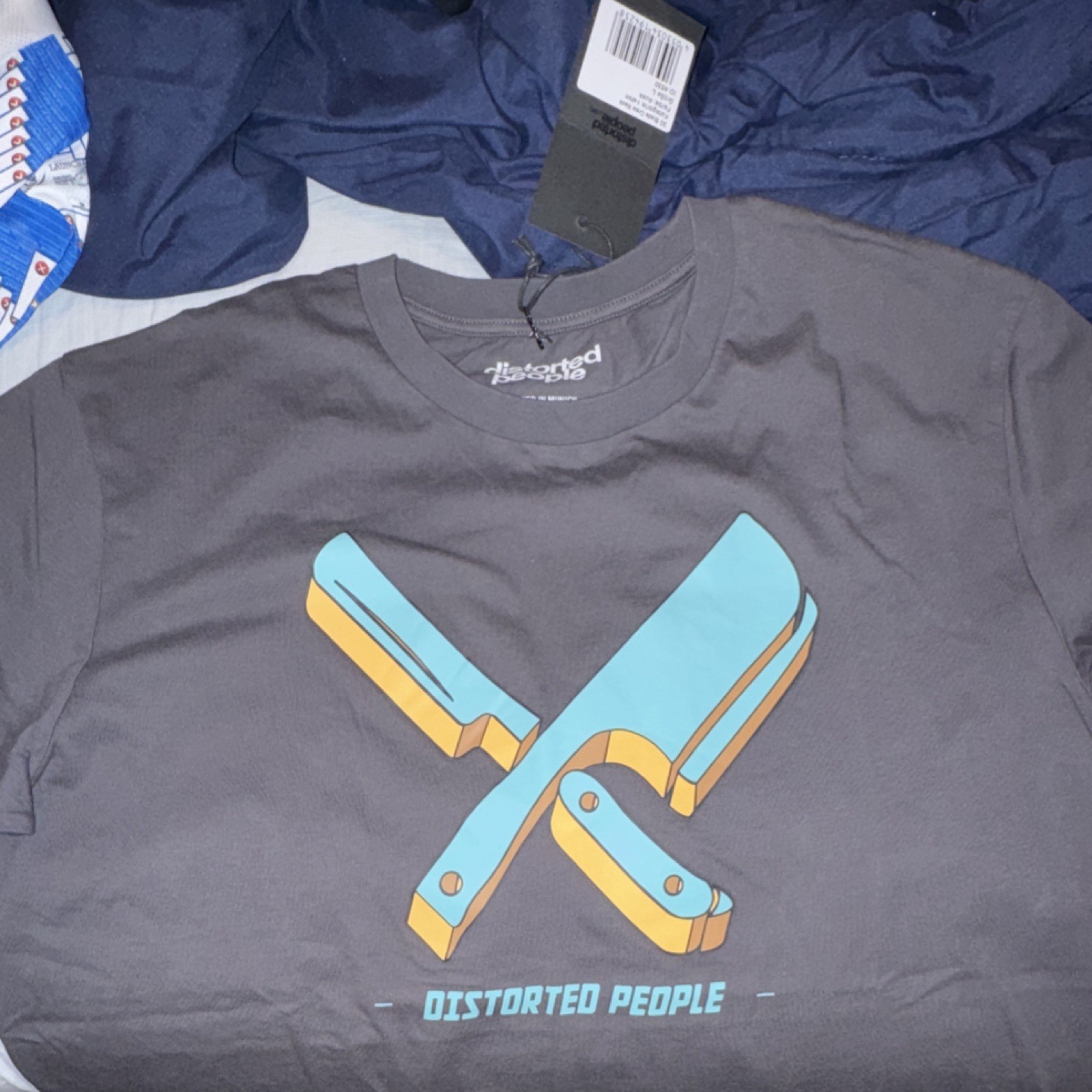 Distorted People 3D Blade T-Shirt Gray Men's L