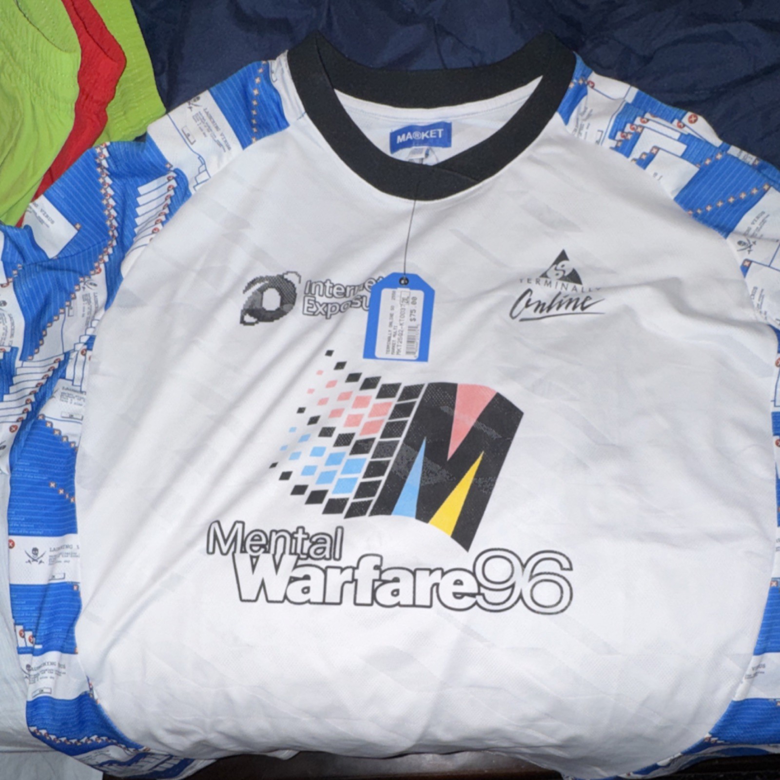 MARKET Terminally Online SO Mental Warfare 96 XL Jersey T-Shirt