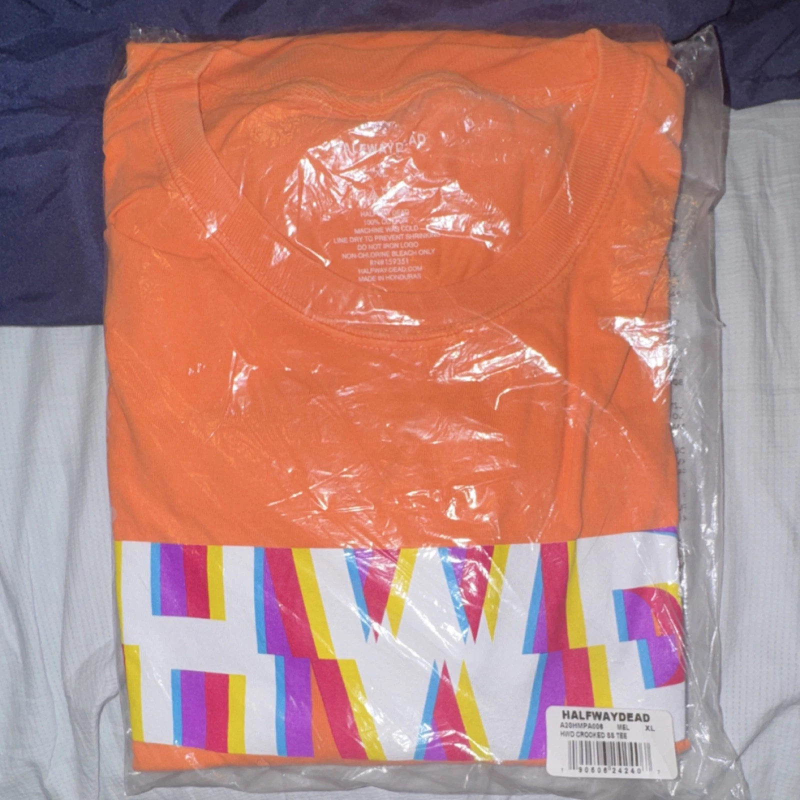 Halfwaydead HWD Crooked SS Tee Men's XL Orange