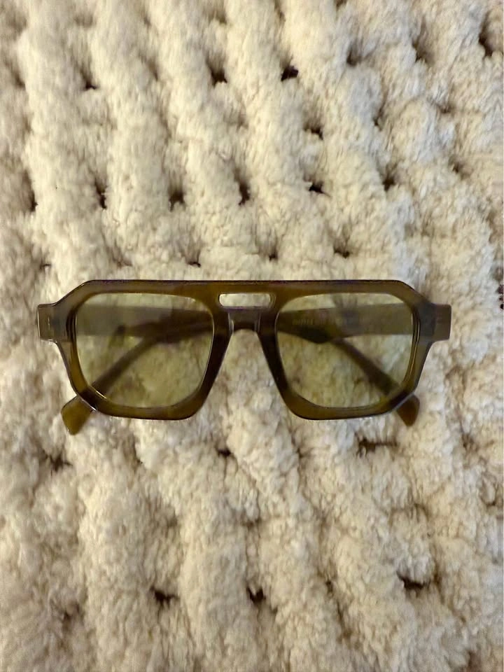 Oversized Olive Green Sunglasses