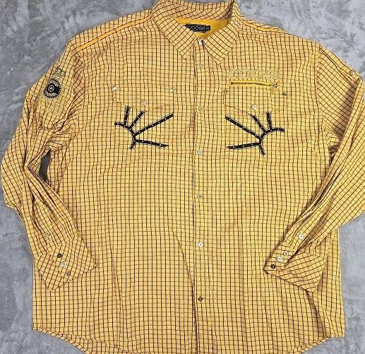Vintage Coogi Australia Button-Up Shirt - Blue/White Check - Siz
