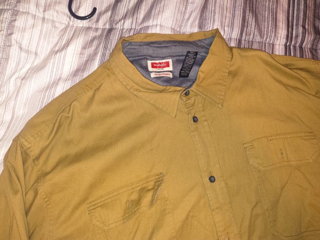 Wrangler Authentics Mens Shirt 3XL Brown - photo 2