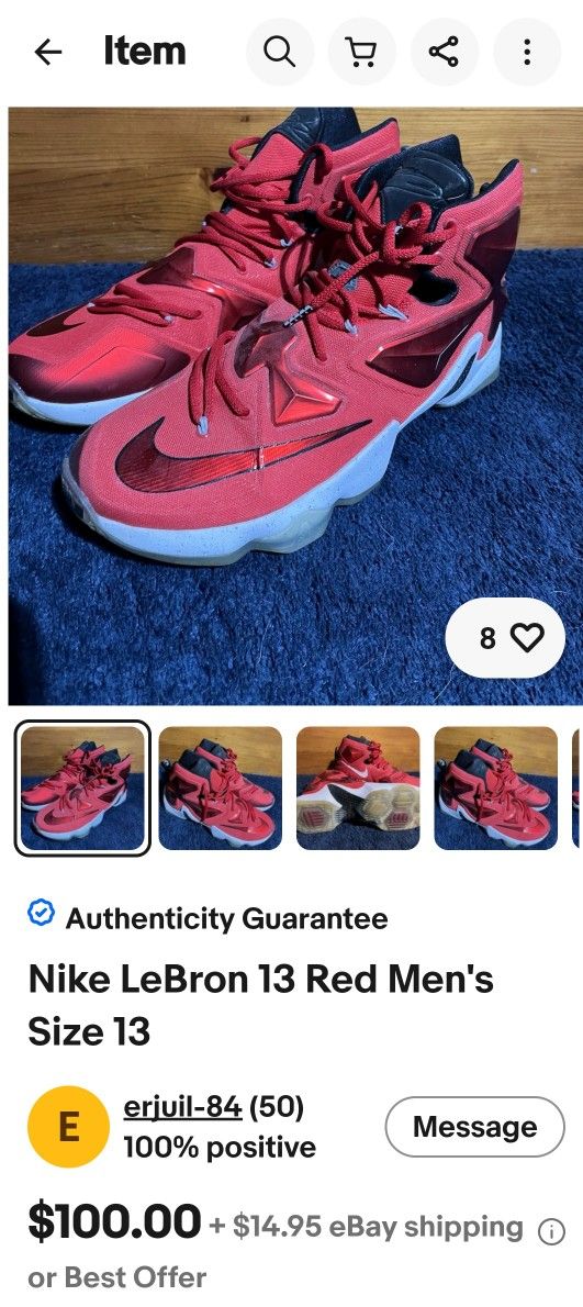 Nike LeBron 13 Away Men's Basketball Shoes Size 12 - photo 3