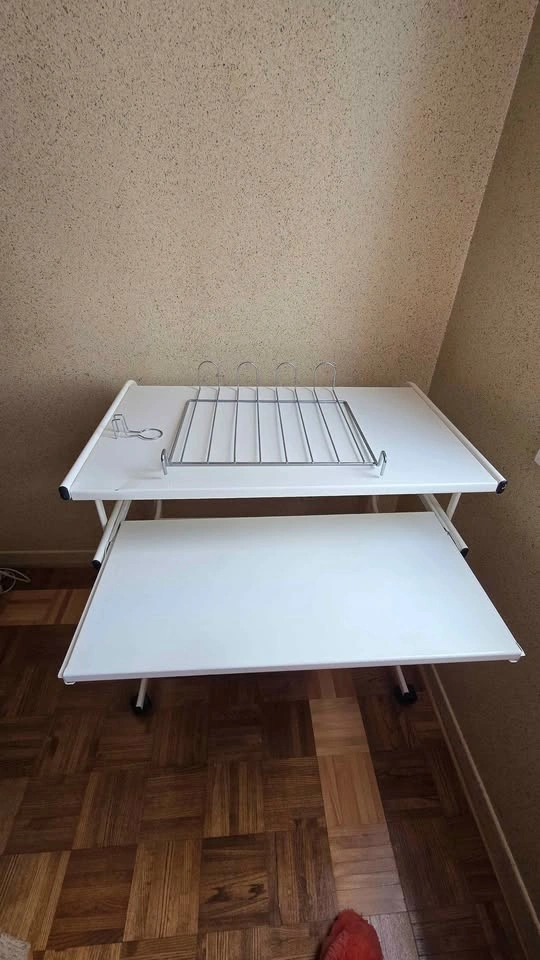 Ikea White Metal Computer Desk - photo 2