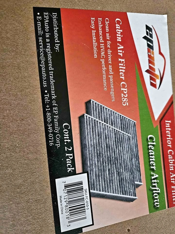 New Cabin Air Filters (2-Pack) - CP285