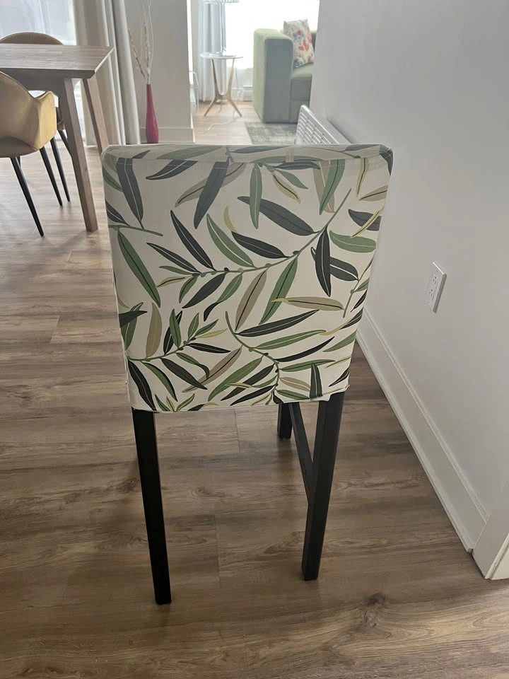 4 Bar Stools with Floral Covers