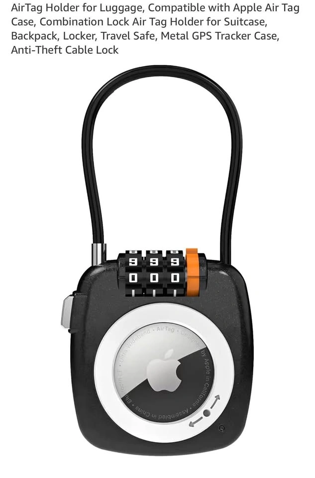 Built in 3 digit Airtag lock