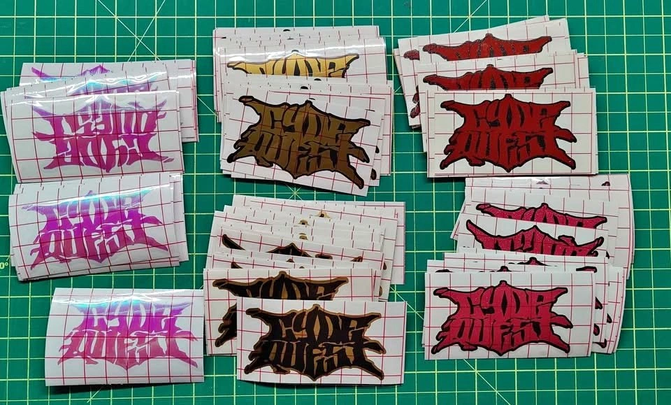 Custom stacked vinyl decals