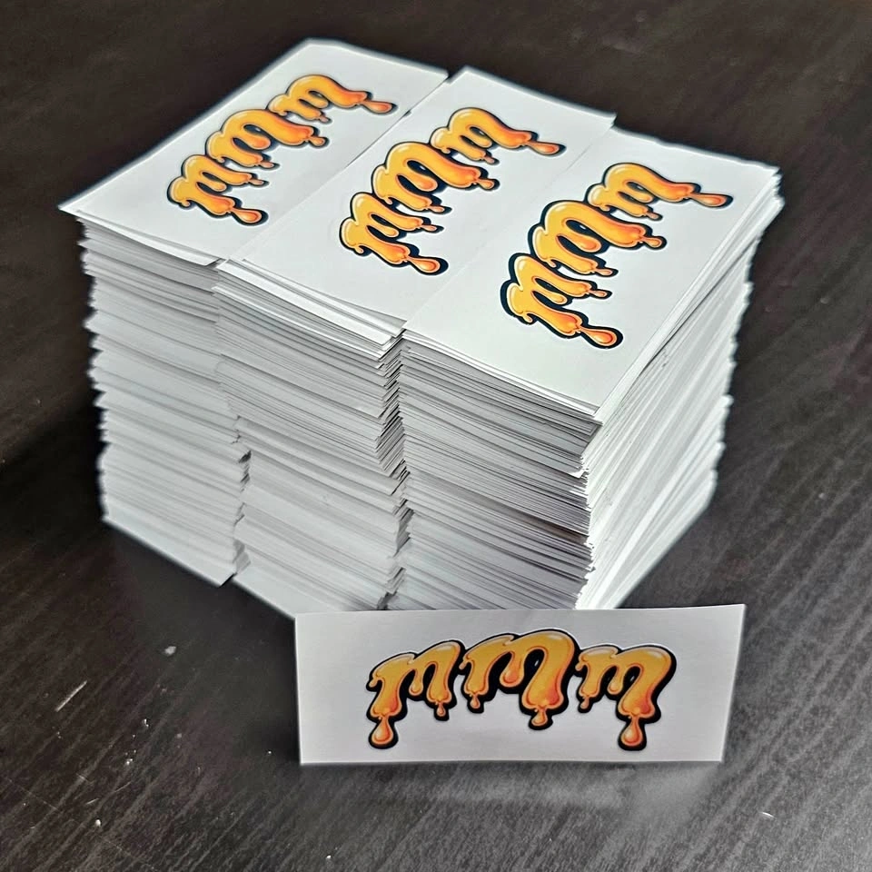 Custom laminated stickers with EZ peel