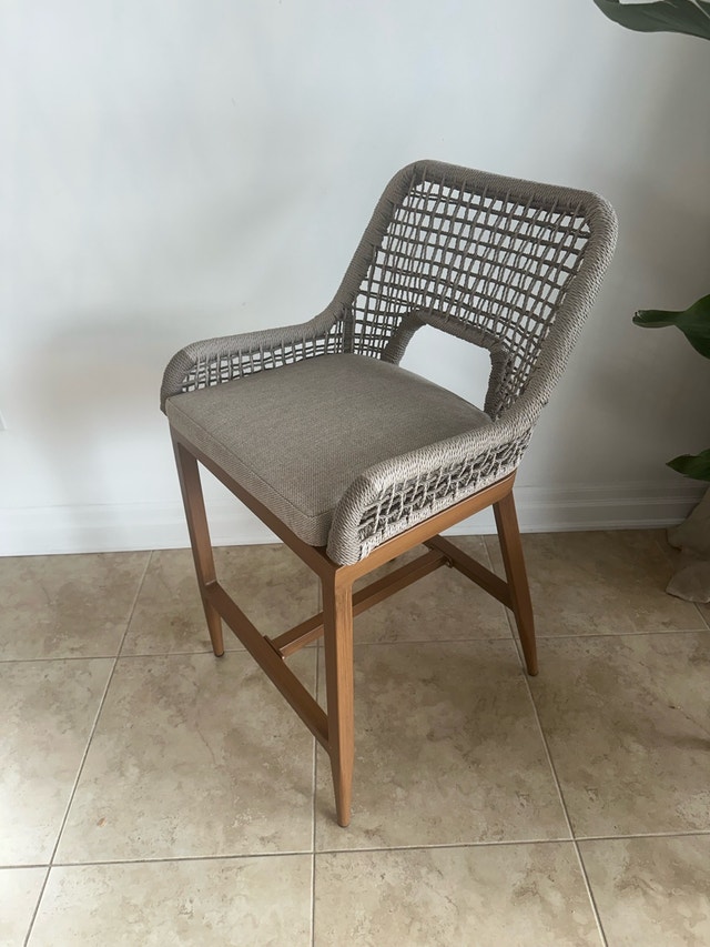 NEW set of boho bar chairs