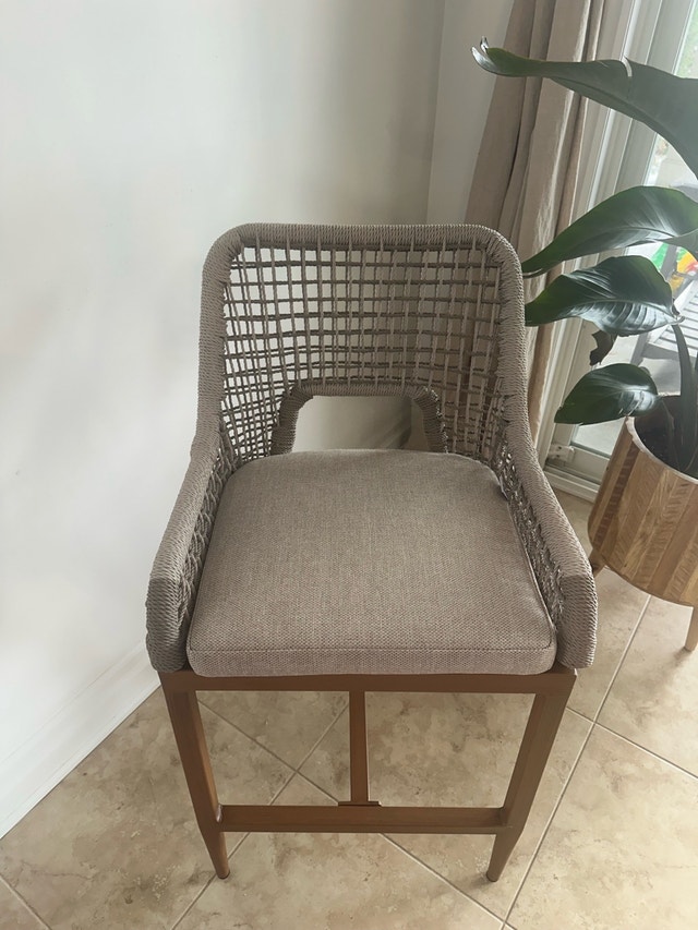 NEW set of boho bar chairs - photo 2