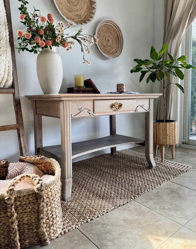 Restored Solid Oak French Writing Desk