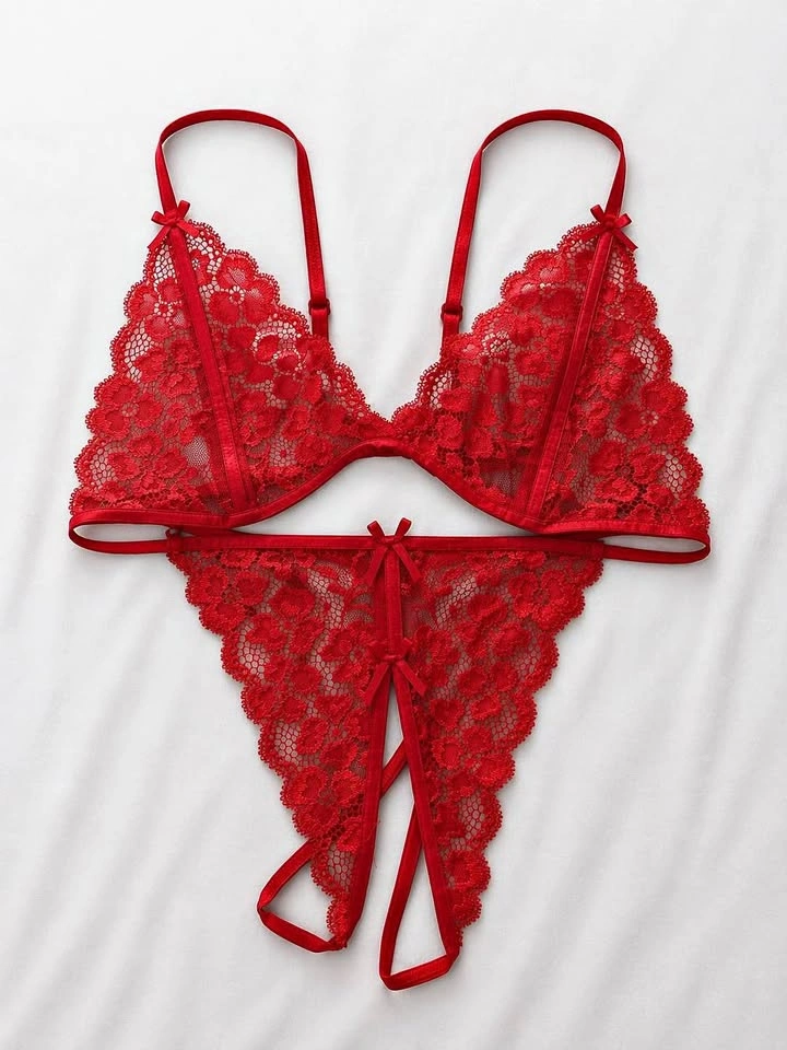 Red Lace Lingerie Set | Mother's Day Gift