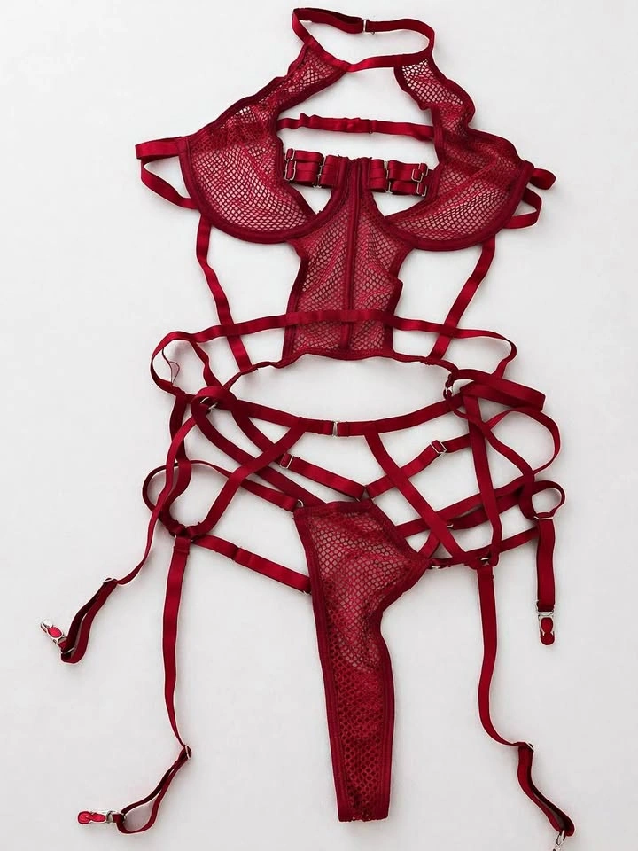 Strappy Red Lingerie Set | Mother's Day