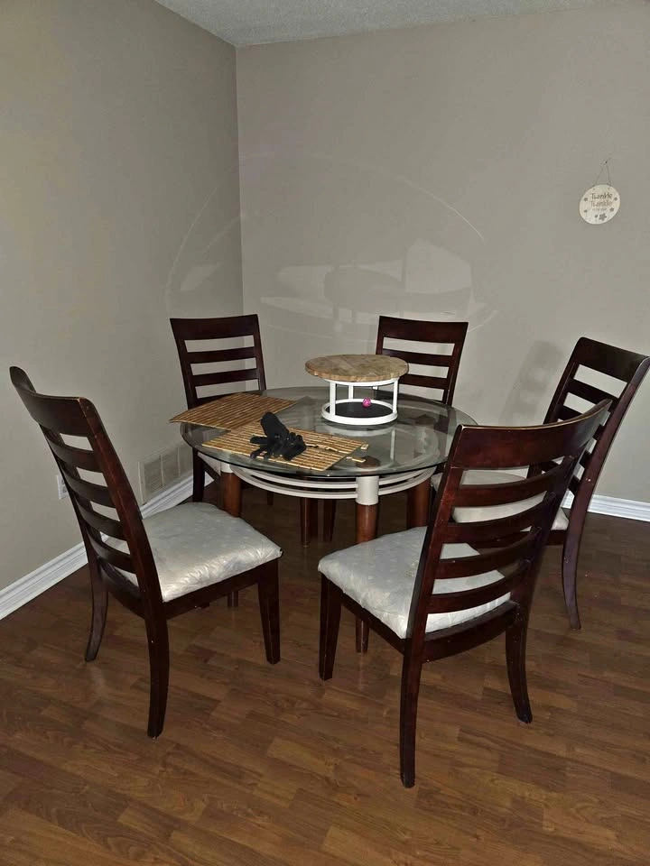 Dining table and chairs