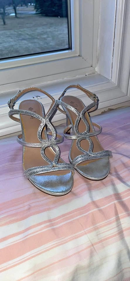 Call It Spring Silver High Heels Size 6