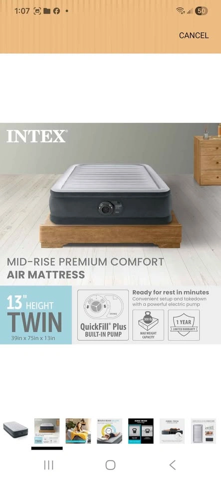Brand New INTEX Air Mattress - Twin Size - photo 3