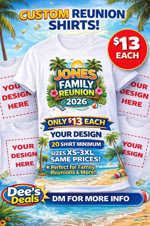 Custom Shirts $13 Each