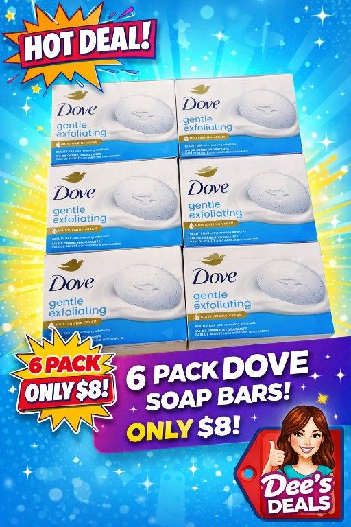 6 Pack Dove Soap