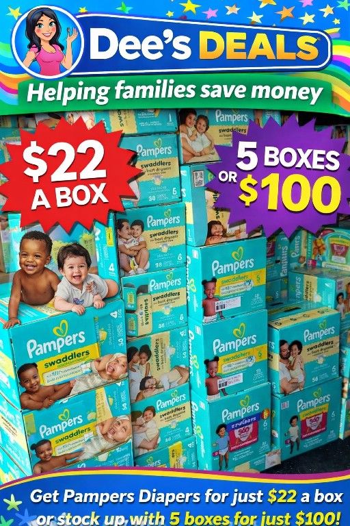 Pampers Diapers Sale $22 A Box