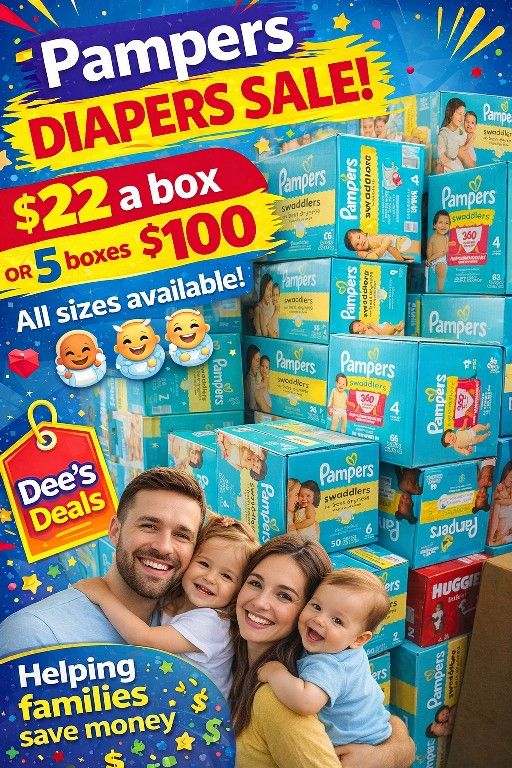Pampers Diapers Sale $22 A Box All Sizes