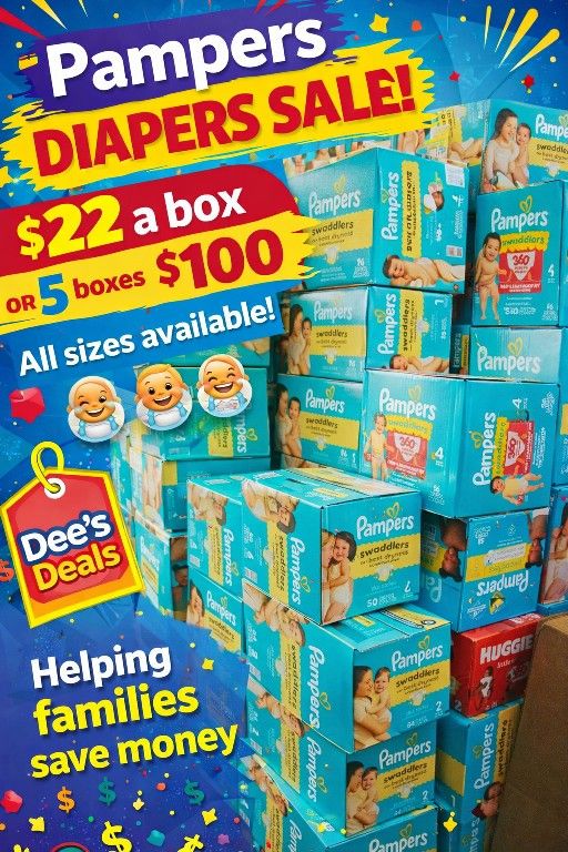 Pampers Diapers Sale $22 A Box All Sizes - photo 2