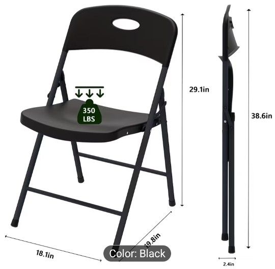 4 Pack Folding Chairs Only $50 Brand New In Box - photo 3