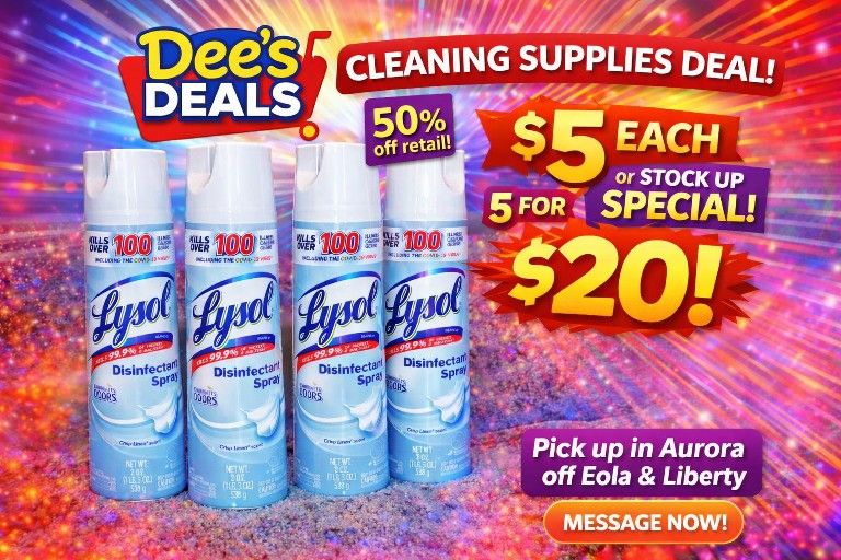Lysol Sprays $5 Each