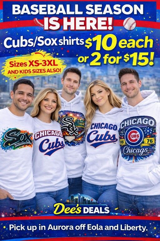 Cubs Or Sox Shirts $10 Or 2 For $15 All Sizes To 3XL - photo 3