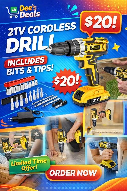 Brand New In The Cordless Power Drill $20 - photo 2