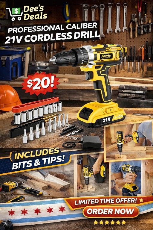 Brand New In The Cordless Power Drill $20 - photo 3