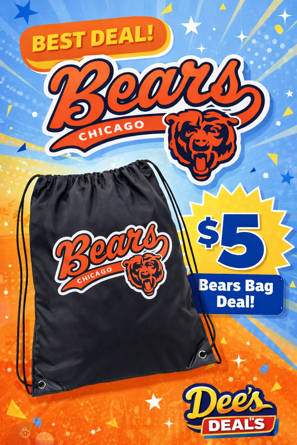 Bears, Cubs, World Cup Bags - $5 Each (Brand New)