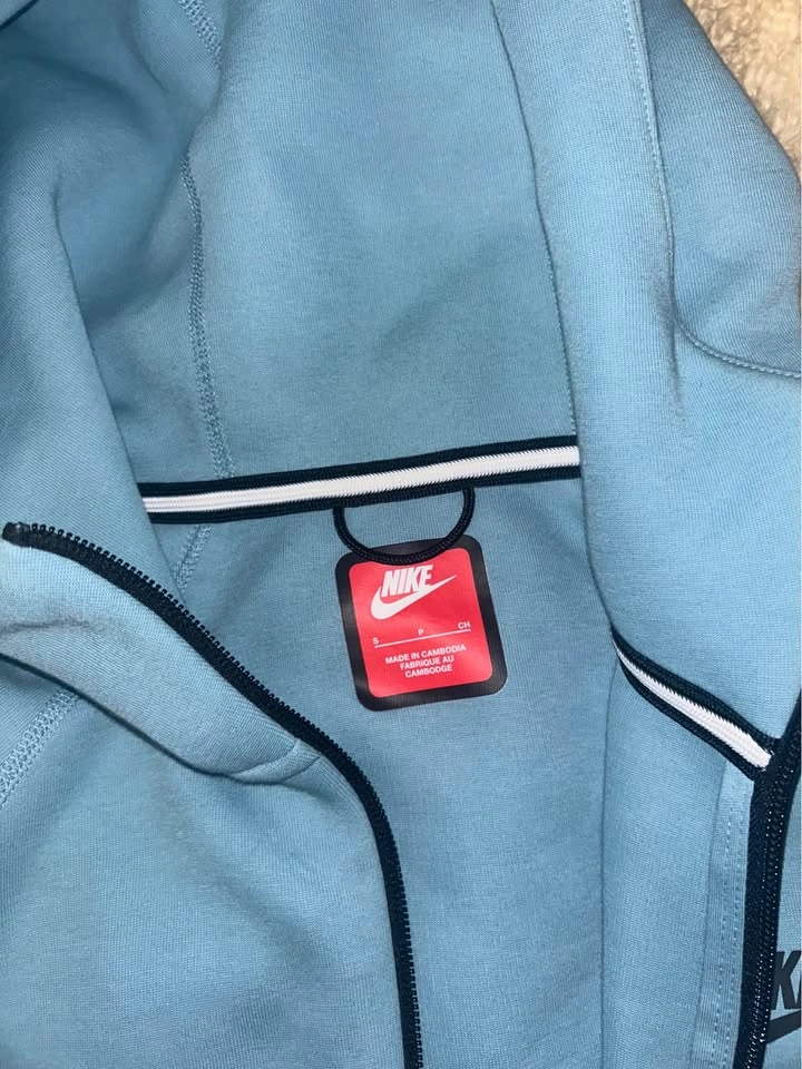 Nike Tech Fleece Full-Zip Hoodie Light Blue Size S - photo 3