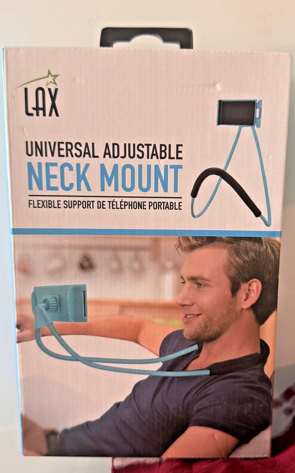 LAX Universal Adjustable Neck Mount Phone Holder New in Box