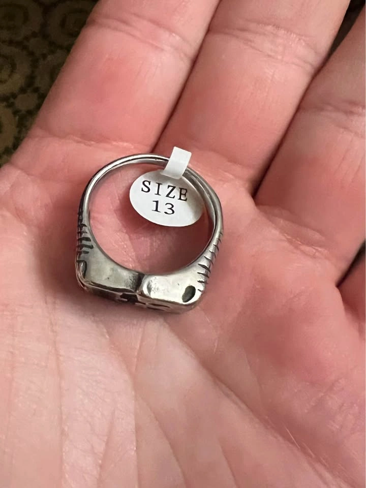 Retro Number 13 Stainless Steel Ring - photo 2