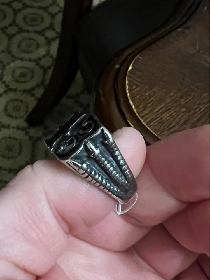 Retro Number 13 Stainless Steel Ring - photo 4