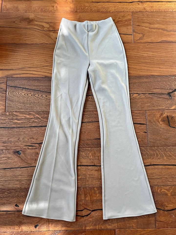 Flared Pants - Grey/Beige XS